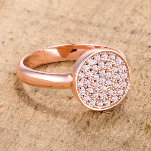 0.2ct CZ Pave Circle Ring