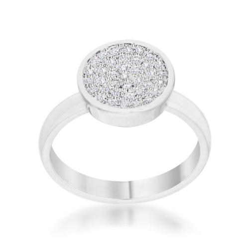 0.2ct CZ Pave Circle Ring