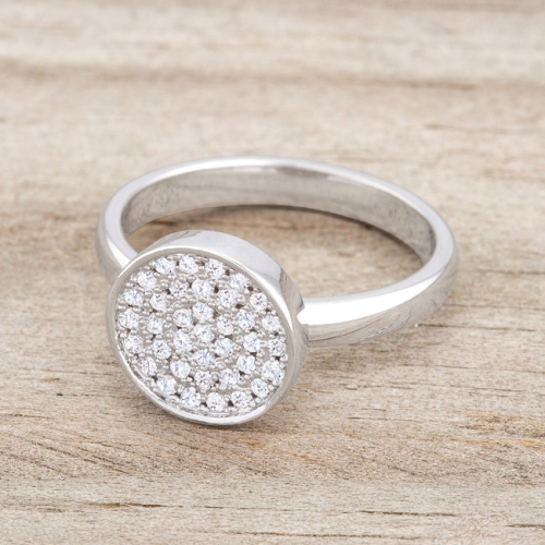0.2ct CZ Pave Circle Ring