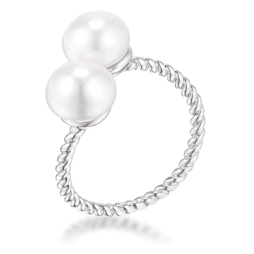 JGI  Twisted Rope Freshwater Pearl Wrap Ring In Multicolor