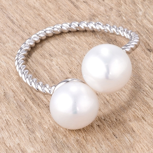 Twisted Rope Freshwater Pearl Wrap ring