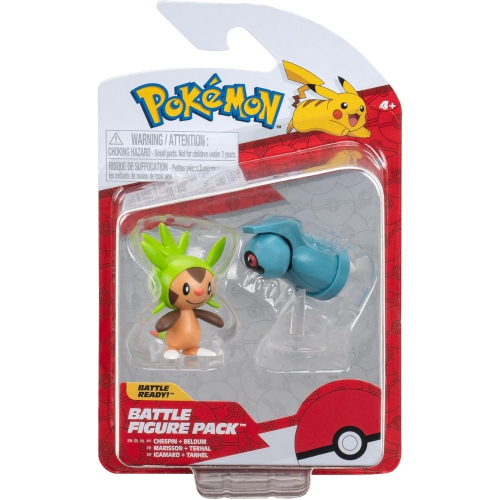 Pokemon Chespin and Beldum 2-in Battle Figure Set 2-Pack