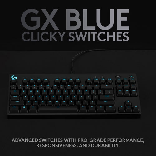 Nouveau – clavier de jeu mécanique rétroéclairé à clic GX Blue G Pro de Logitech