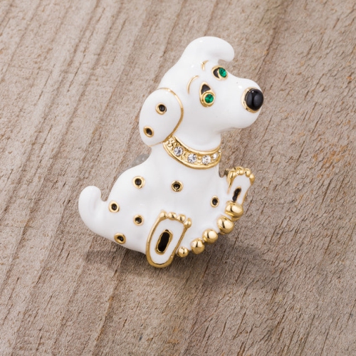 Broche dalmatienne avec cristaux