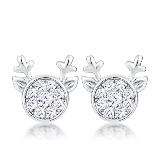 CZ Reindeer Earrings