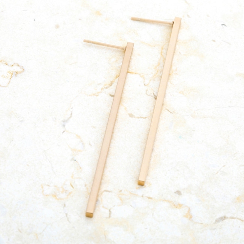 Carolee Stainless Steel Long Line Drop Earrings