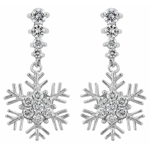 Snowflake Drop Earrings