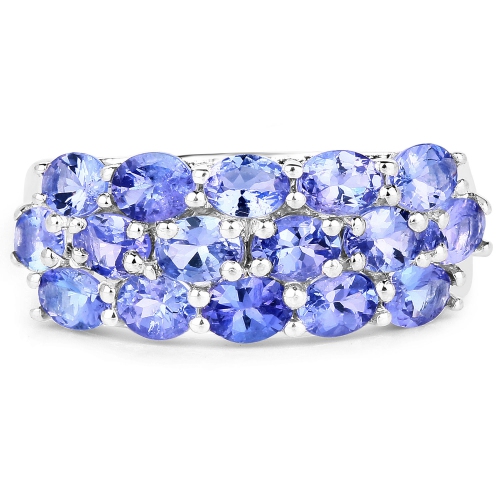 2,72 unités Bague en argent sterling .925 avec tanzanite véritable