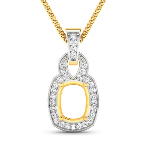 Pendentif en or jaune 14K ct avec diamants blancs véritables d'0,25&nbsp;carat