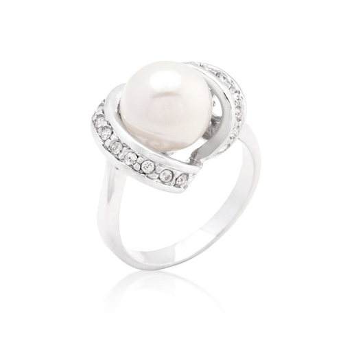 JGI  Single Pearl Cocktail Ring In Multicolor