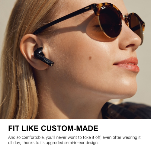 Écouteurs boutons 100 % sans fil W220T d'Edifier, Bluetooth étanche IP54 avec son immersif et micros à suppression du bruit 4 pour des appels clairs