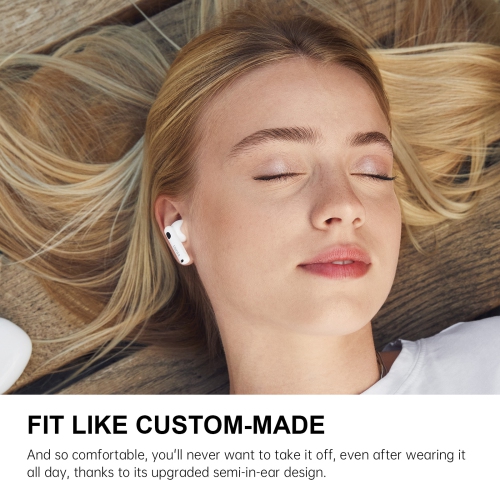 Edifier W220T True Wireless Earbuds, IP54 Bluetooth Waterproof with Immersive Sound & 4 Noise Cancelling Mics for Clear Calls - White