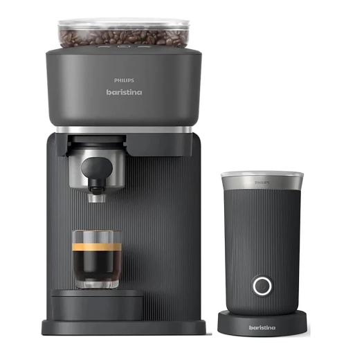 Philips - Baristina Espresso Machine, 16 Bars of Pressure, Milk Frother Included, Black