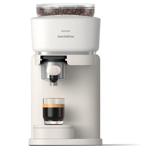 Philips - Baristina Espresso Machine, 16 Bars of Pressure, Milk Frother Included, White