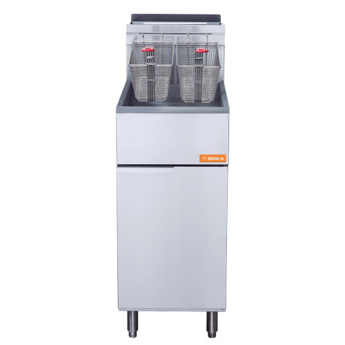 BRIKA BFR-50-NAT Commercial Natural Gas Deep Fryer 50 lbs Oil Capacity 120 000 BTU