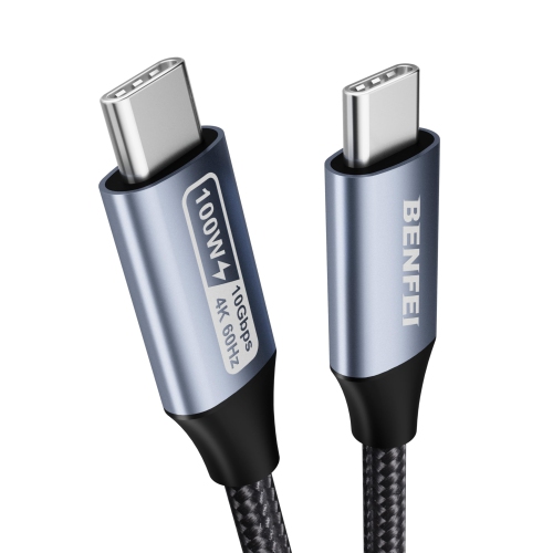 BENFEI USB C 4K Video Cable, 100W PD Fast Charge, 10Gbps Data Transfer,Tangle-Free Silicone USB-C Cable [Aluminum Shell, Woven Design]