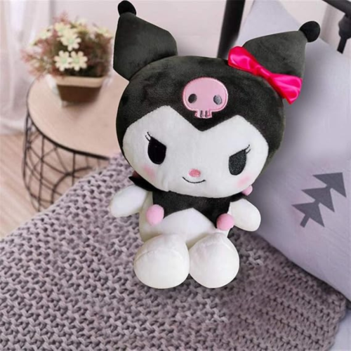 10"/26cm Sanrio Kuromi Plush Doll Lovely Cartoon Kawaii Soft Stuffed Figure Toy 20CM for Children Girls Fans