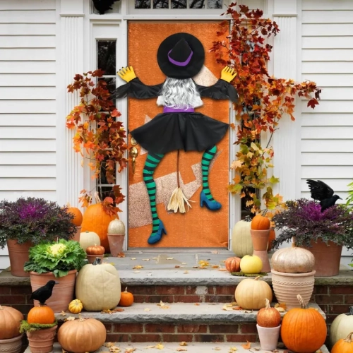 63" Crashing Witch Halloween Decoration - Outdoor Flying Witch for Yard, Porch, Tree, or Garden | Large Hanging Witch Decor for Indoor & Outdoor Use