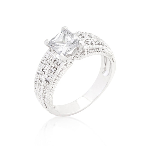 JGI  Cubic Zirconia Princess Cut Ring In Multicolor