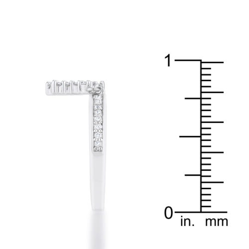 Star 0.25ct CZ Simple Holiday Charm Band Ring