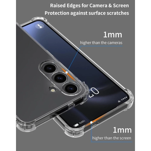 Étui pour Galaxy S24 FE 5G de Samsung - antichoc en TPUR souple transparent avec protection souple pour sac à gaz, protecteur antichoc mince