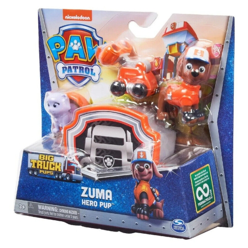 SPIN MASTER  Paw Patrol Big Truck Pups Zuma Action Figure With Clip-On Rescue Drone Command Center Pod And Animal Friend