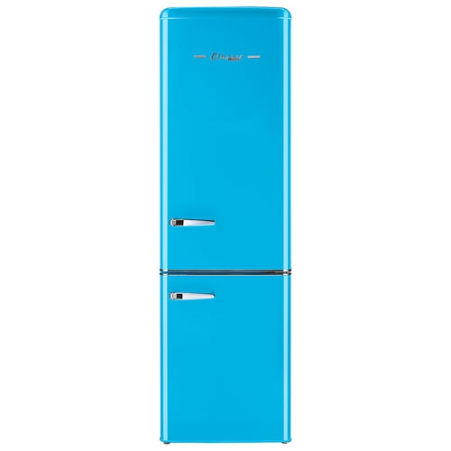 Unique Retro 22" 8.7 Cu. Ft. Bottom Freezer Refrigerator - Robin Egg Blue