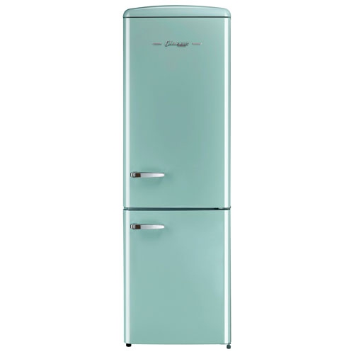 RETRO BY UNIQUE  Unique Retro 24" 11.7 Cu. Ft. Bottom Freezer Refrigerator (Ugp-330L) - Ocean Mist In Turquoise