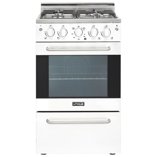 UNIQUE PRESTIGE  20" 1.6 Cu. Ft. Electric Spark Ignition Freestanding Gas Range (Ugp-20V PC1) - In White