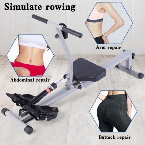 TOPTENG Folding Mute Single Bar Rowing Machine Rower Exercise for Home Cardio Workouts