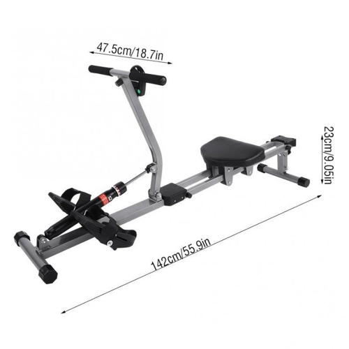 TOPTENG Folding Mute Single Bar Rowing Machine Rower Exercise for Home Cardio Workouts