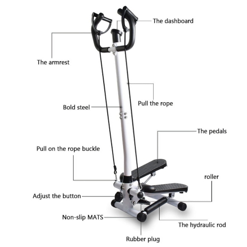 TOPTENG Health & Fitness Steppers for Exercise,Vertical Climber Stair Stepper Exercise Home Workout Equipment with Resistance Bands for Full Body