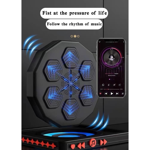 TOPTENG Smart Electronic Music Boxing Machine, Wall Mounted Boxing Machine Training Punching, Smart Boxing Target Workout Machine for Home,Indoor and