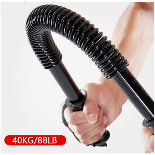 TOPTENG Heavy Duty Spring Chest Power Bar Twister Upper Body Arms Strength Training 88.18lbs Black