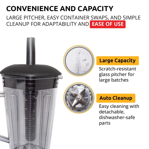 A-BL717 Commercial Blender | Electric Mixer | Portable Juice Maker | 110V