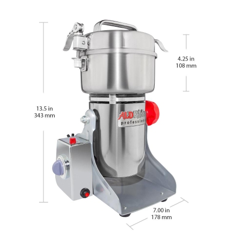A-S2500 Swing Type Electric Food Grinder - Stainless Steel High Speed Grinder | 2500 gr | 110V