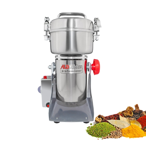 Moulin à grain AldKitchen | machine à meuleuse électrique à haute vitesse | broyeur de blé, d'épices et de noix | type pivotant