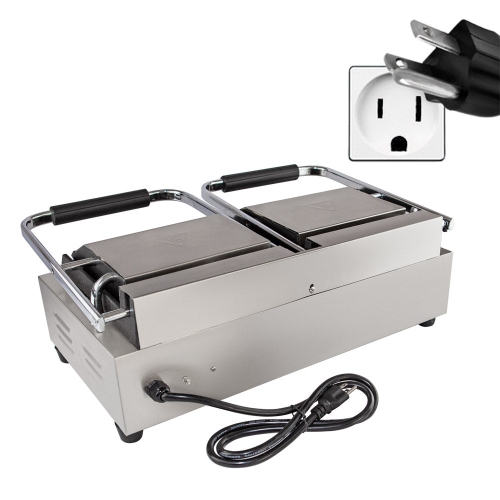 AP-692 Double Panini Press | Sandwich Maker Machine | Cast-Iron Ribbed Plates | Adjustable Control | Nonstick | 110V
