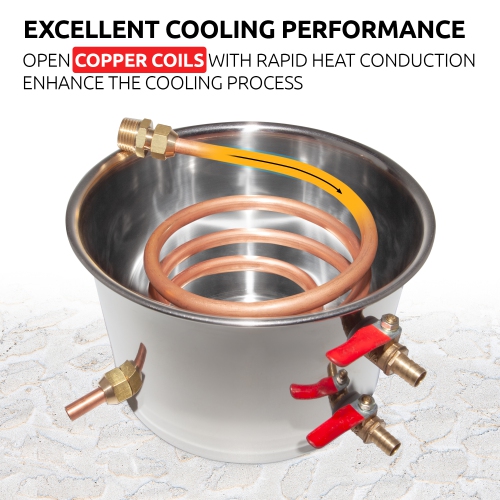 A-FCSA-10 Alcohol Wine Distiller | Moonshine Still | Water Alcohol Distiller | 2.5 Gallon 10L