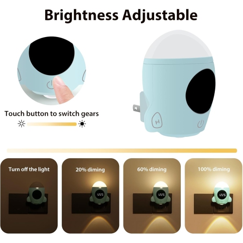 YOULIGHTS 1 Piece Night Light , Breastfeeding Lamp, Cute Space Rocket Decorative Night Light for Non-Wall Mounted, Wall Mounted, Nursery Room, Gift