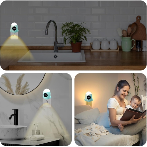 YOULIGHTS 1 Piece Night Light , Breastfeeding Lamp, Cute Space Rocket Decorative Night Light for Non-Wall Mounted, Wall Mounted, Nursery Room, Gift