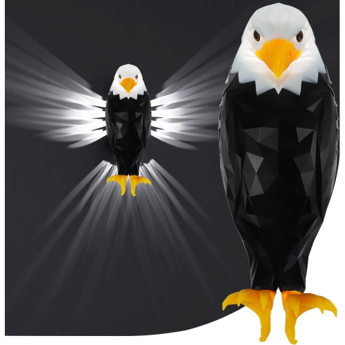 YOULIGHTS  Bald Eagle Wall Lamp, American Eagle Night Light \w Remote Control, Battery Powered And Removable Rechargeable, Magnetic Wall Mounted For