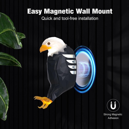 YOULIGHTS Bald Eagle Wall Lamp, American Eagle Night Light with Remote Control, Battery Powered and Removable Rechargeable, Magnetic Wall Mounted for