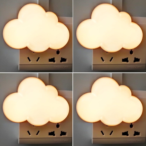 YOULIGHTS  4Pack Sensor Led Night Light Plug In Lamp Cloud Night Light Mini Pretty Night Lights for Adults Kids Nightlight