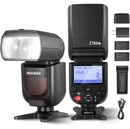 Image 1 of 6.. Open Box - NEEWER Z760-C TTL Flash Speedlite Compatible with Canon DSLR Cameras, 76Ws Speedlight GN60 2.4G 1/8000s HSS Speedlight