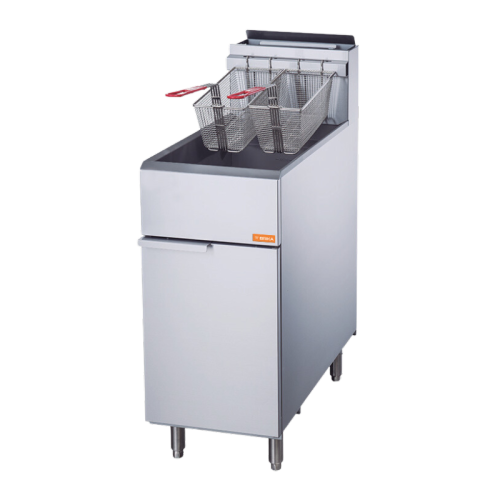BRIKA BFR-40-NAT Commercial Natural Gas Deep Fryer 40 lbs Oil Capacity 90 000 BTU