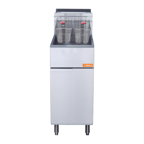 BRIKA BFR-40-NAT Commercial Natural Gas Deep Fryer 40 lbs Oil Capacity 90 000 BTU
