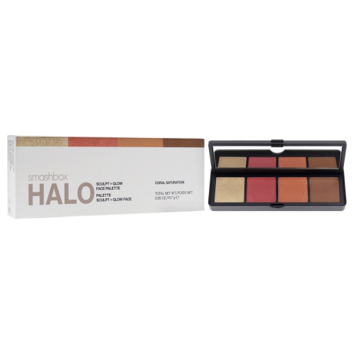 Halo Sculpt Plus Glow Face Palette - Coral Saturation by SmashBox for Women - 0.55 oz Makeup