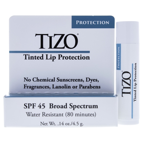 TIZO  Tinted Lip Protection Spf 45 By for Unisex - 0.14 OZ Lip Balm