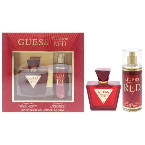 GUESS  Seductive By for Women - 2 PC Gift Set 2.5OZ Edt Spray, 4.2OZ Fragrance Mist In Red